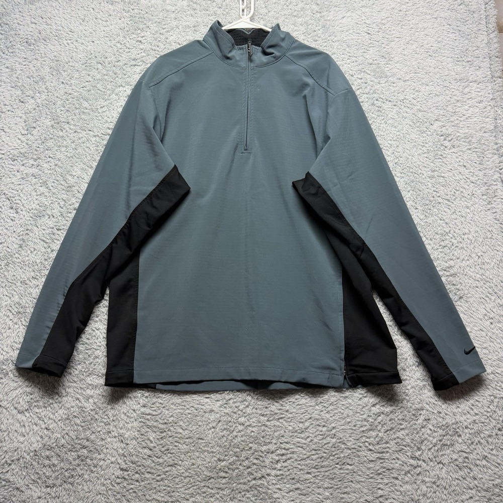 Nike Jacket Mens XXL 2XL Golf Sphere Pro 1/4 Zip Gray Black Performance Pullover